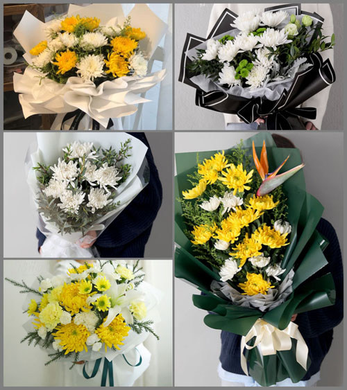 河南洛阳偃师市商城街道白事花束代送